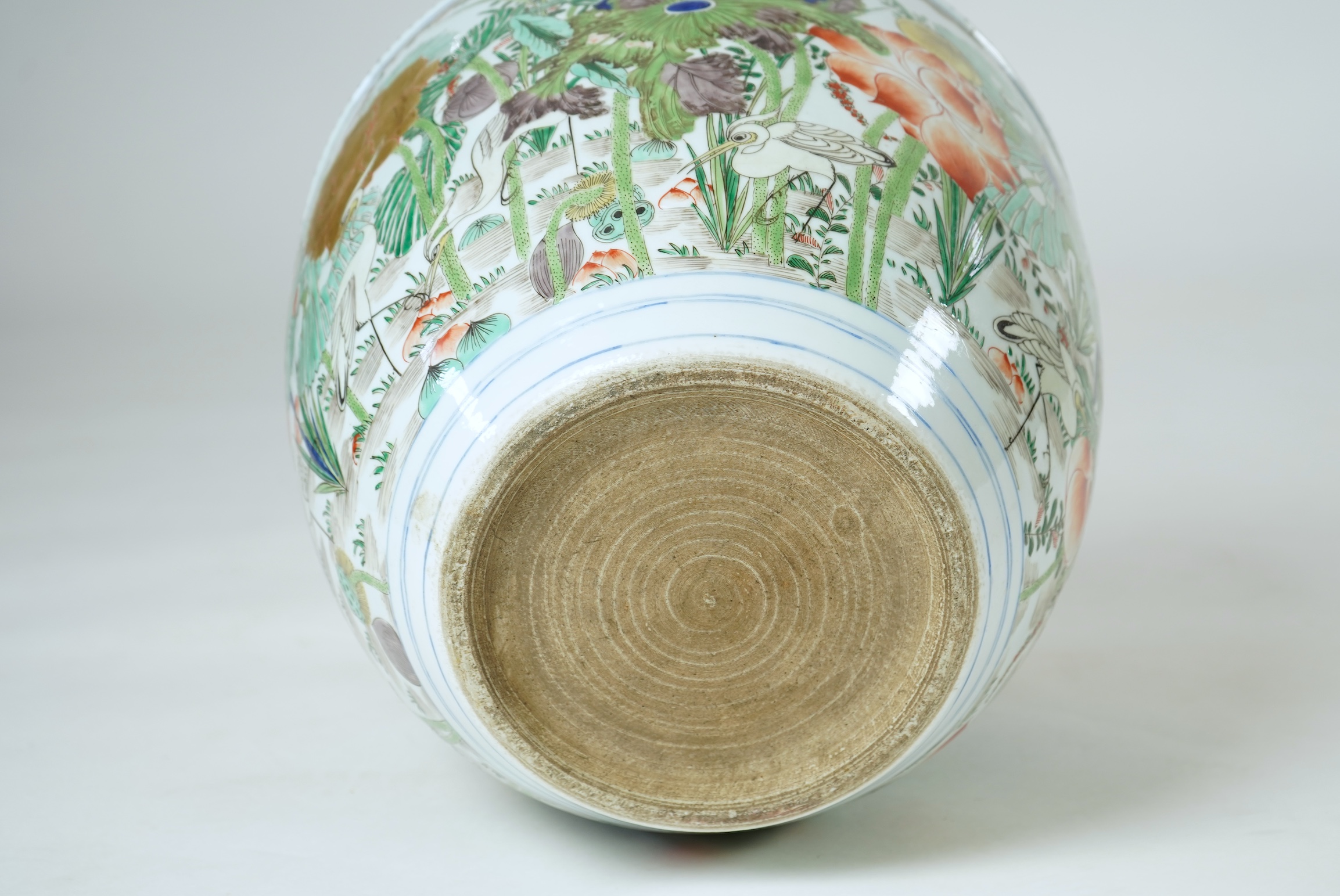 A Samson famille verte fish bowl, in Chinese Kangxi style